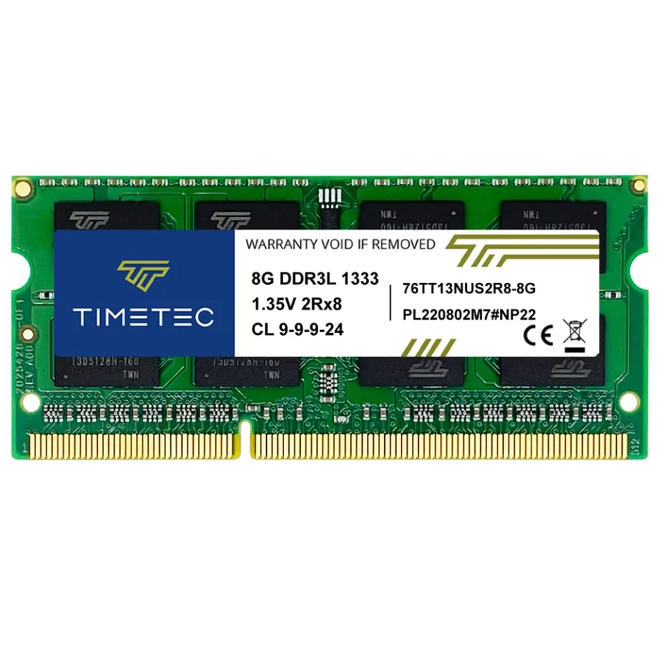 Timetec 8 GB (1 x 8 GB) DDR3L 1333 MT/s laptop memory — Product photo