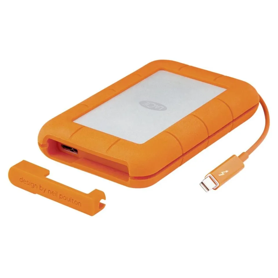 LaCie Rugged Thunderbolt 1 TB portable hard drive — Product photo