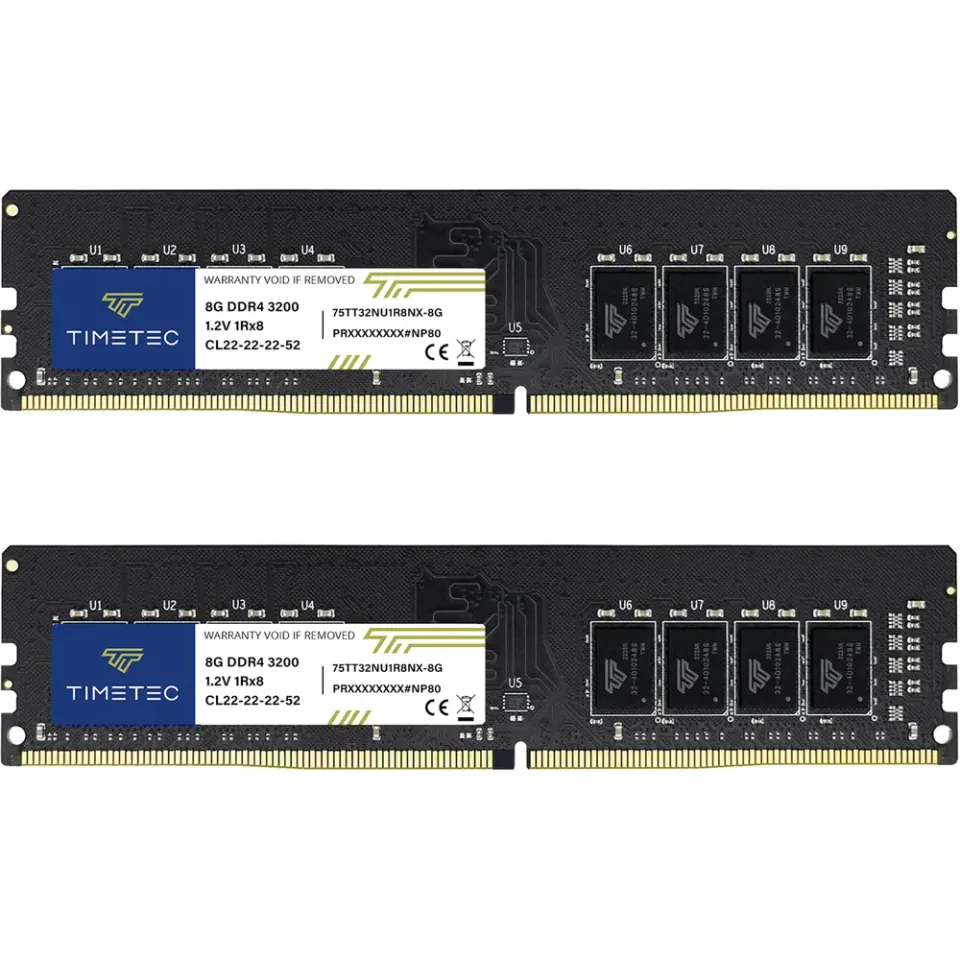 Timetec 16 GB (2 x 8 GB) DDR4 3200 MT/s desktop memory kit — Product photo