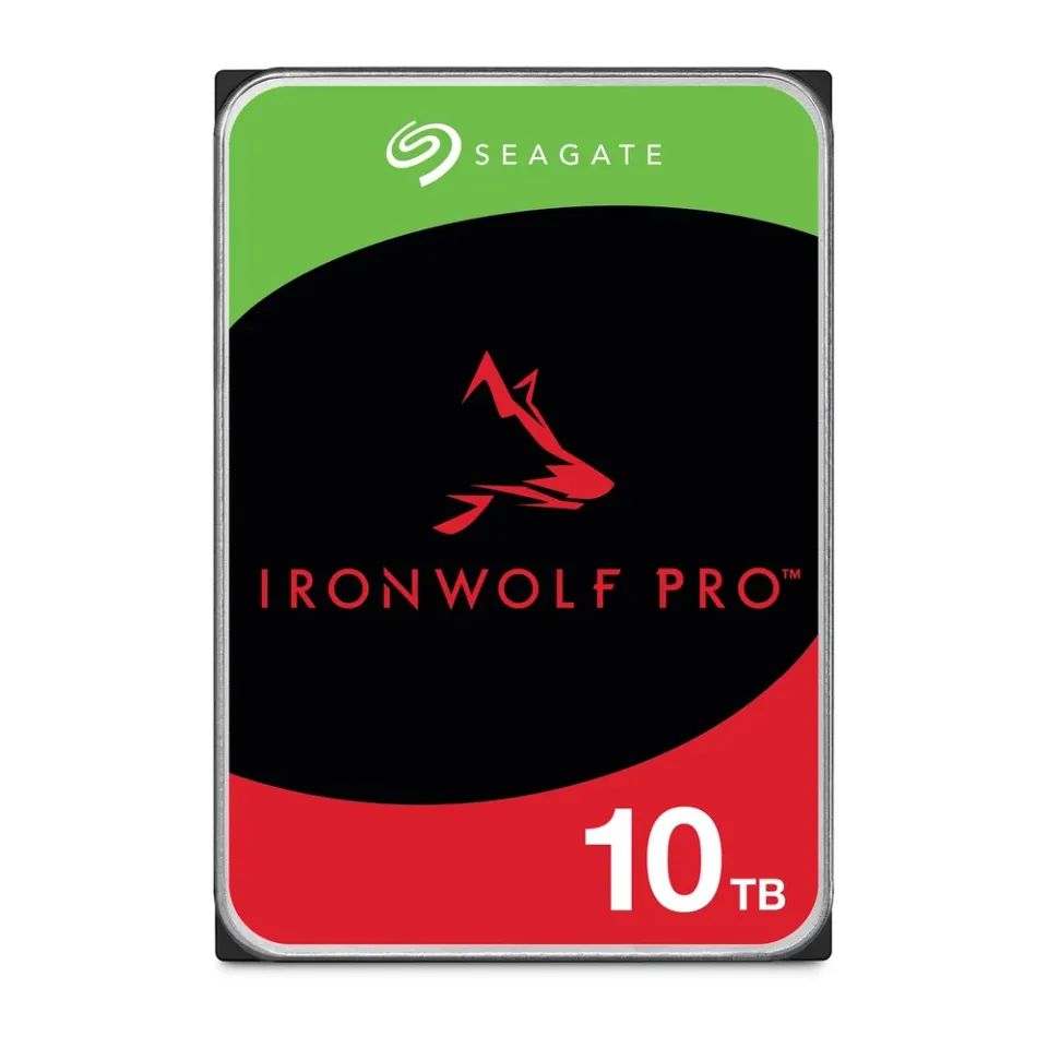 Seagate IronWolf Pro 10 TB 3.5-inch hard drive — Product photo