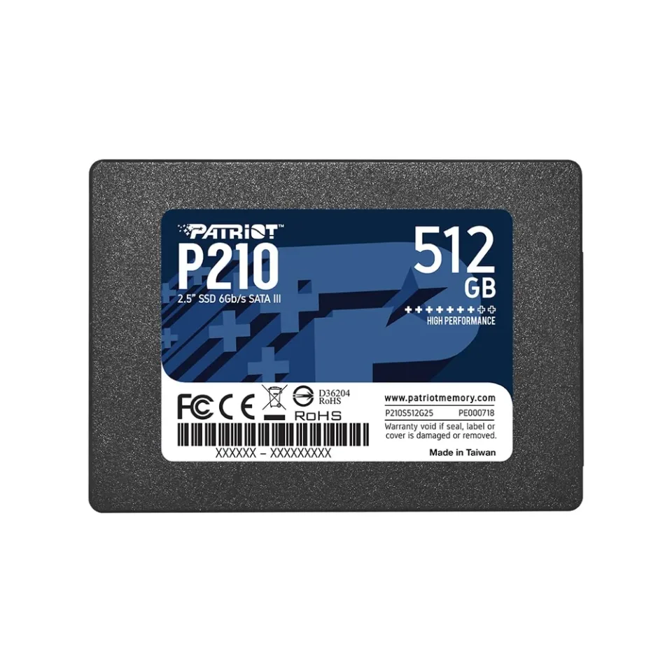 Patriot P210 512 GB 2.5-inch SATA SSD — Product photo