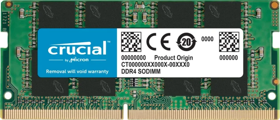 Crucial 16 GB DDR4 3200 MT/s laptop memory — Product photo
