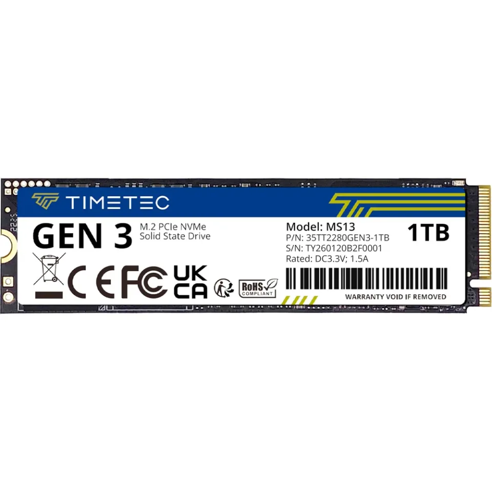 Timetec 1 TB M.2 2280 NVMe SSD — Product photo