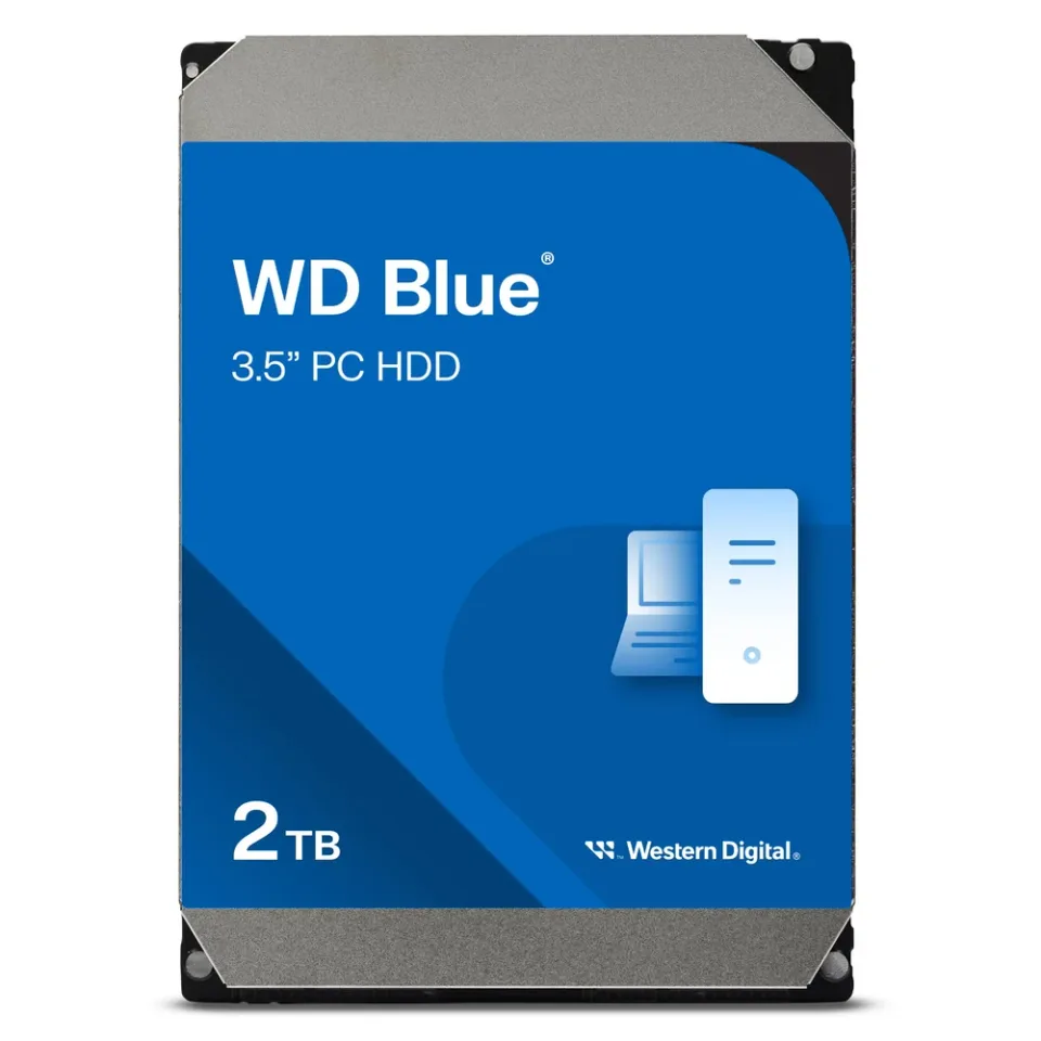 WD Blue 2 TB 3.5-inch hard drive — Product photo