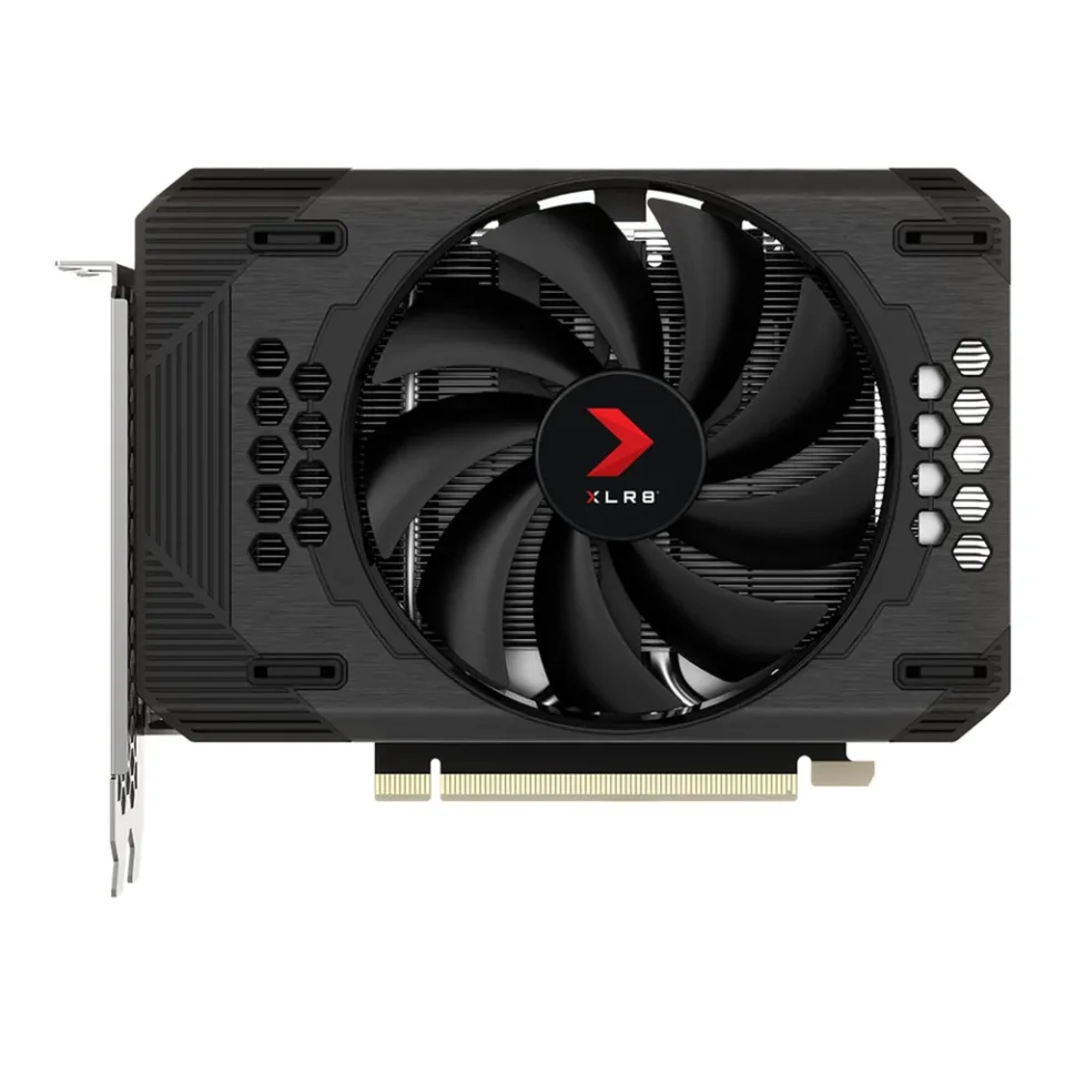 PNY GeForce RTX 3060 12GB XLR8 Gaming REVEL EPIC-X RGB Single Fan Edition graphics card — Product photo