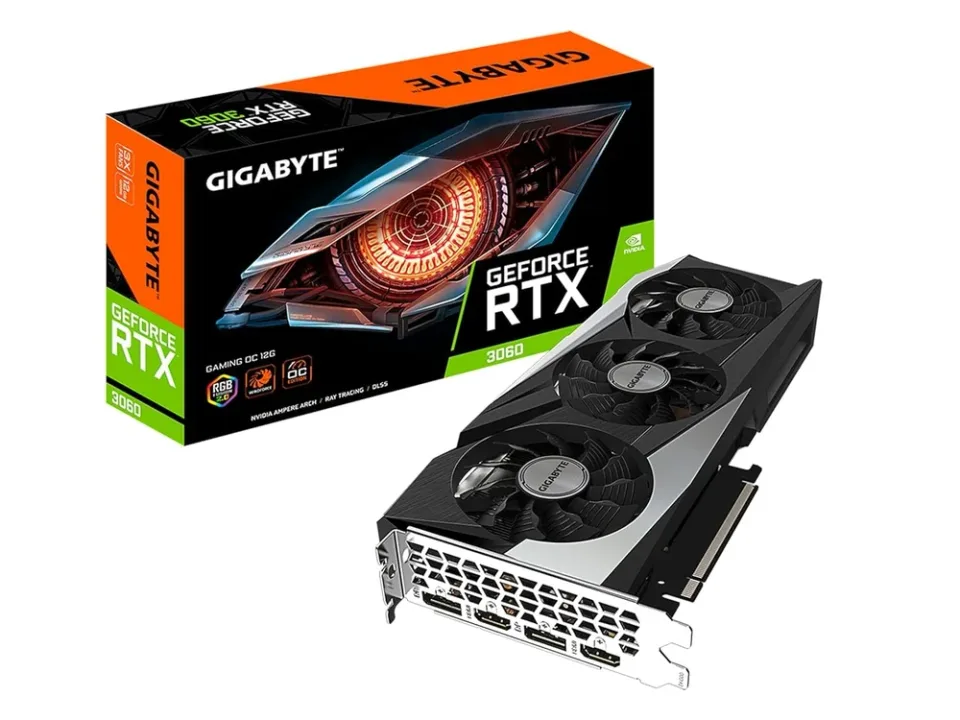 GIGABYTE GeForce RTX 3060 GAMING OC 12G (Rev. 2.0) graphics card — Product photo