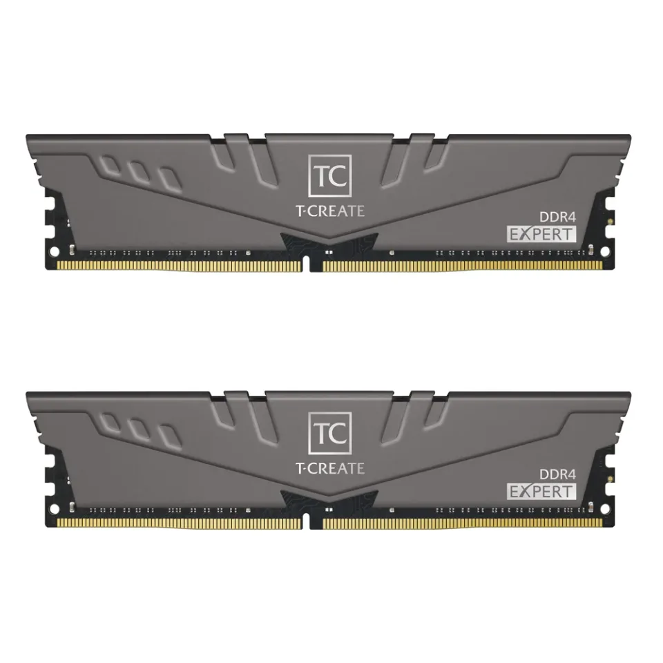 TEAMGROUP T-Create Expert Overclocking 16 GB (2 x 8 GB) DDR4 3200 MT/s desktop memory kit — Product photo