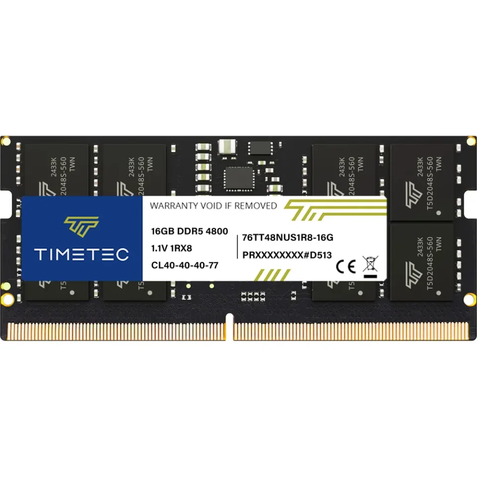 Timetec 16 GB (1 x 16 GB) DDR5 4800 MT/s laptop memory — Product photo