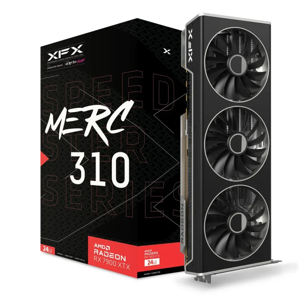 XFX Speedster MERC 310 Radeon RX 7900 XTX Black Edition graphics card — Product photo