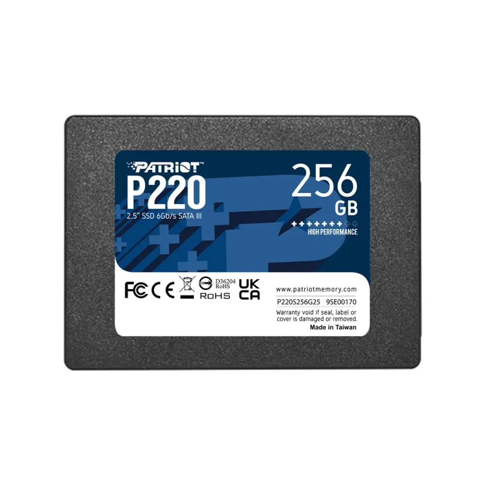 Patriot P220 256 GB 2.5-inch SATA SSD — Product photo