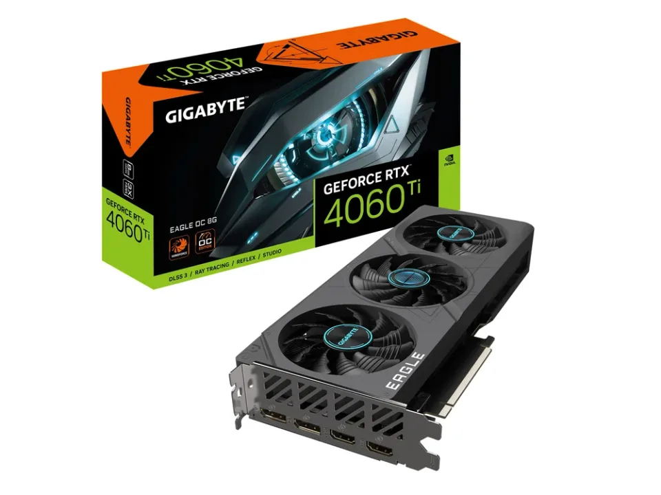 GIGABYTE GeForce RTX 4060 Ti EAGLE OC 8G graphics card — Product photo
