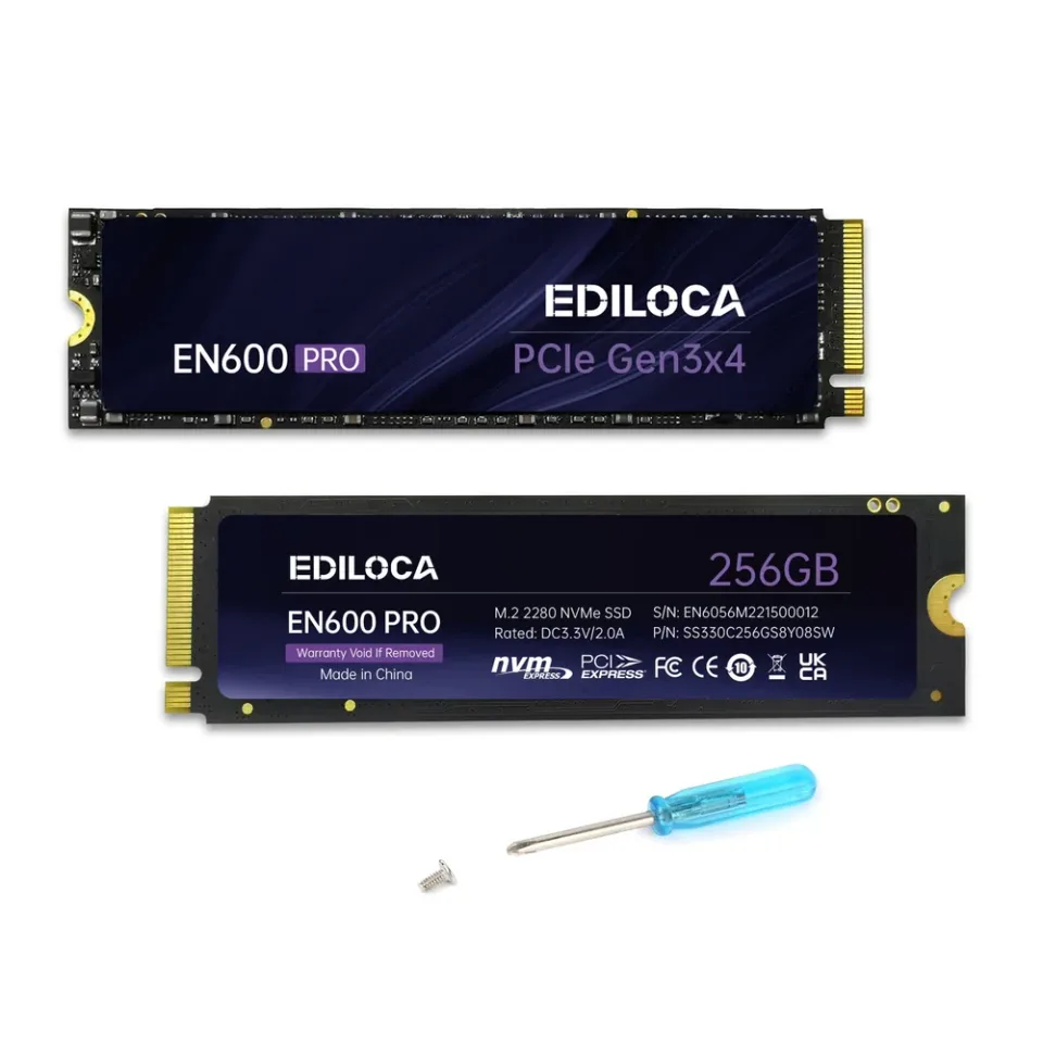Ediloca EN600 PRO 256 GB M.2 2280 NVMe SSD — Product photo