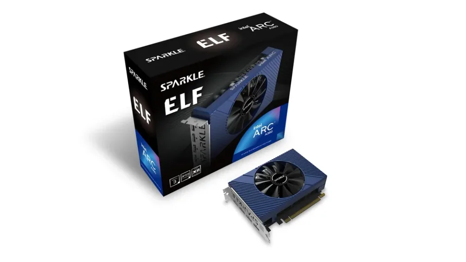 SPARKLE Intel Arc A380 ELF 6GB graphics card — Product photo