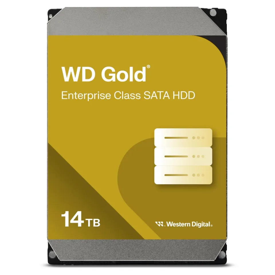 WD Gold 14 TB 3.5-inch hard drive — Product photo