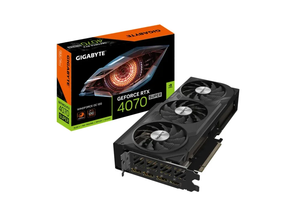 GIGABYTE GeForce RTX 4070 SUPER WINDFORCE OC 12G (Rev. 1.0) graphics card — Product photo
