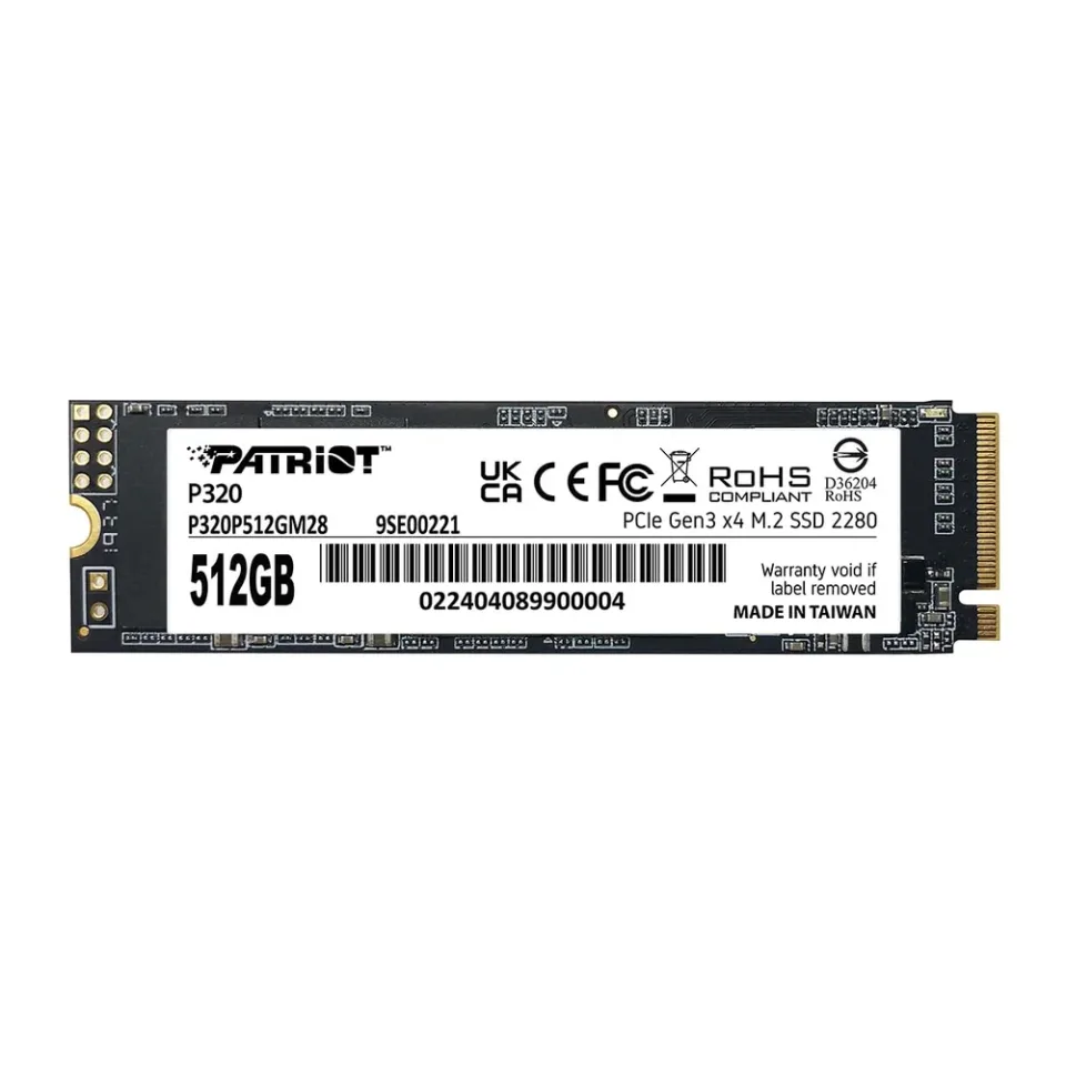 Patriot P320 512 GB NVMe SSD — Product photo