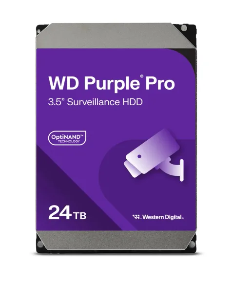 WD Purple Pro 24 TB 3.5-inch hard drive — Product photo