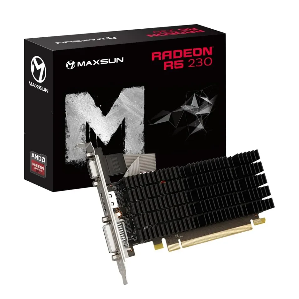 MAXSUN AMD Radeon R5 230 Low Profile 2GB graphics card — Product photo