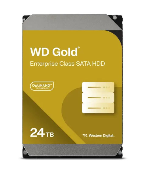 WD Gold 24 TB 3.5-inch hard drive — Product photo