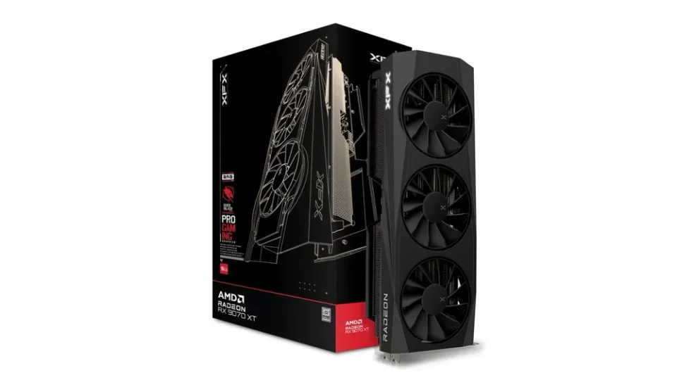 XFX Quicksilver Radeon RX 9070 XT Gaming Edition graphics card — Product photo