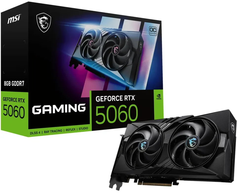 MSI GeForce RTX 5060 8G GAMING OC graphics card — Product photo