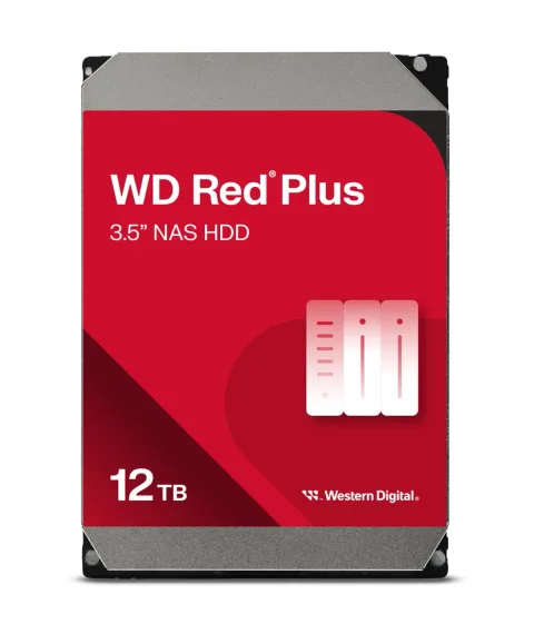 WD Red Plus 12 TB 3.5-inch hard drive — Product photo