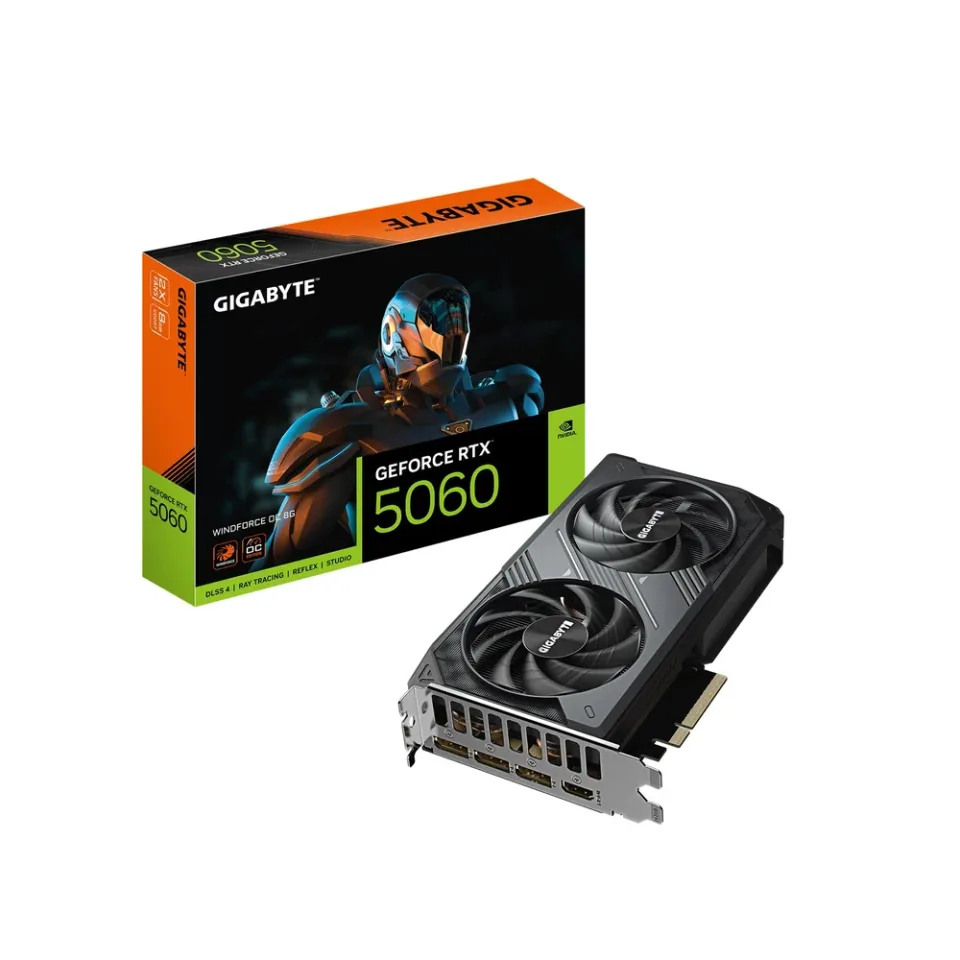GIGABYTE GeForce RTX 5060 WINDFORCE OC 8G graphics card — Product photo